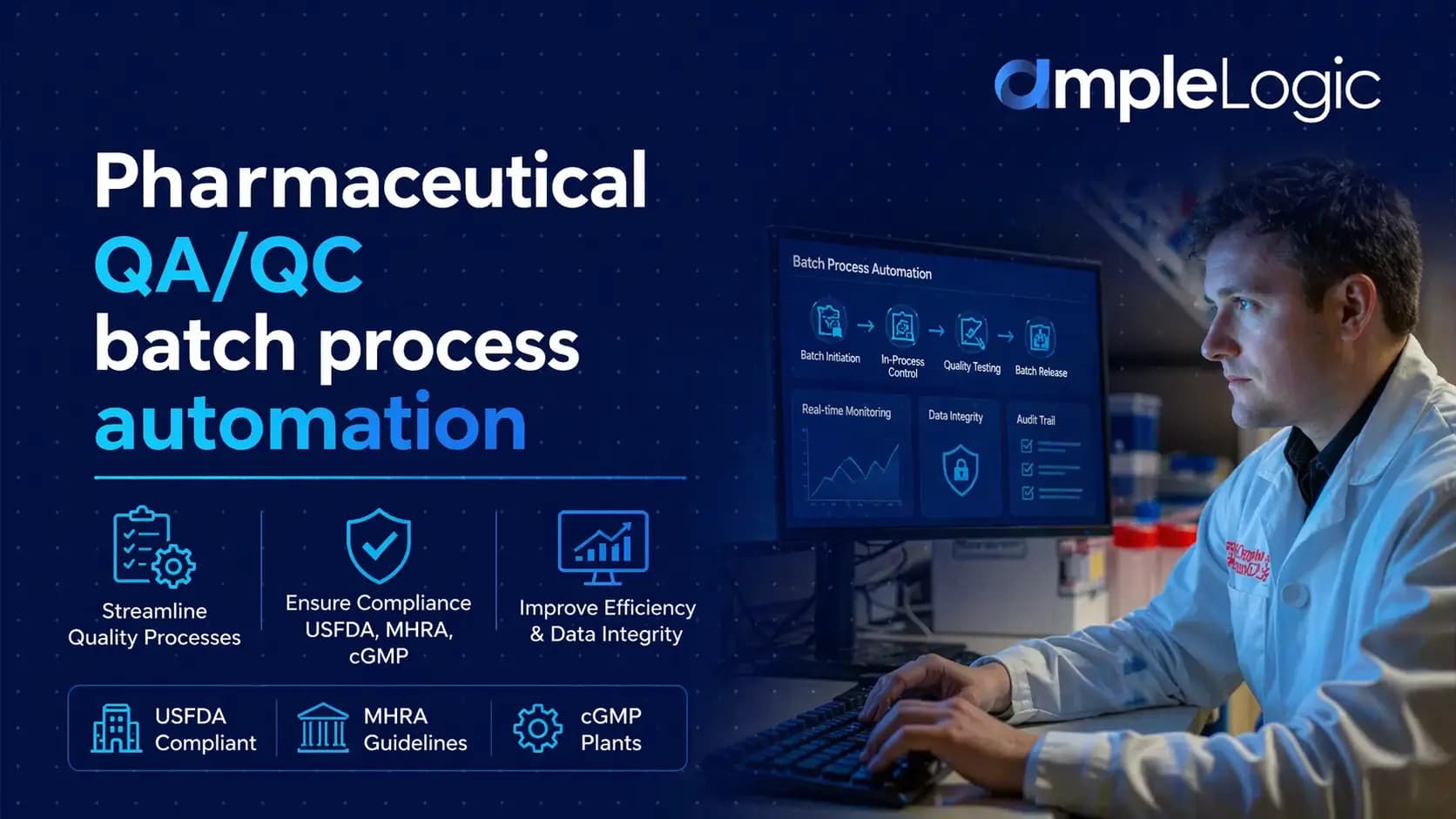 Pharmaceutical QA/QC batch process automation USFDA MHRA CGMP plants
