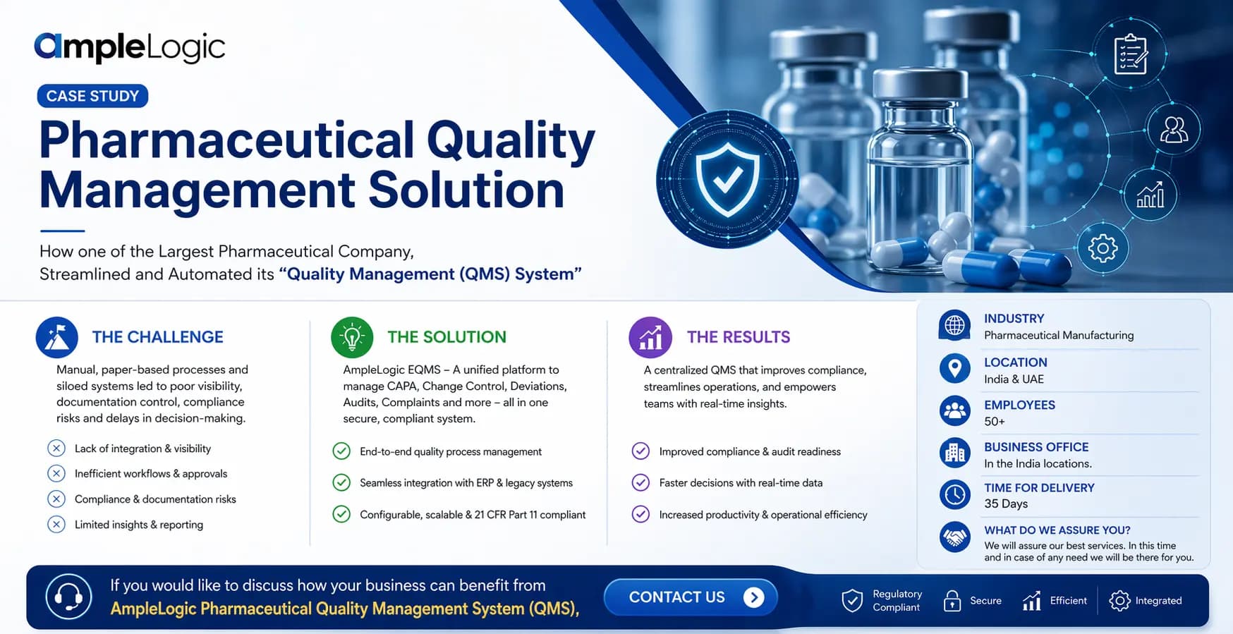 Étude de cas sur la solution de gestion de la qualité pharmaceutique
