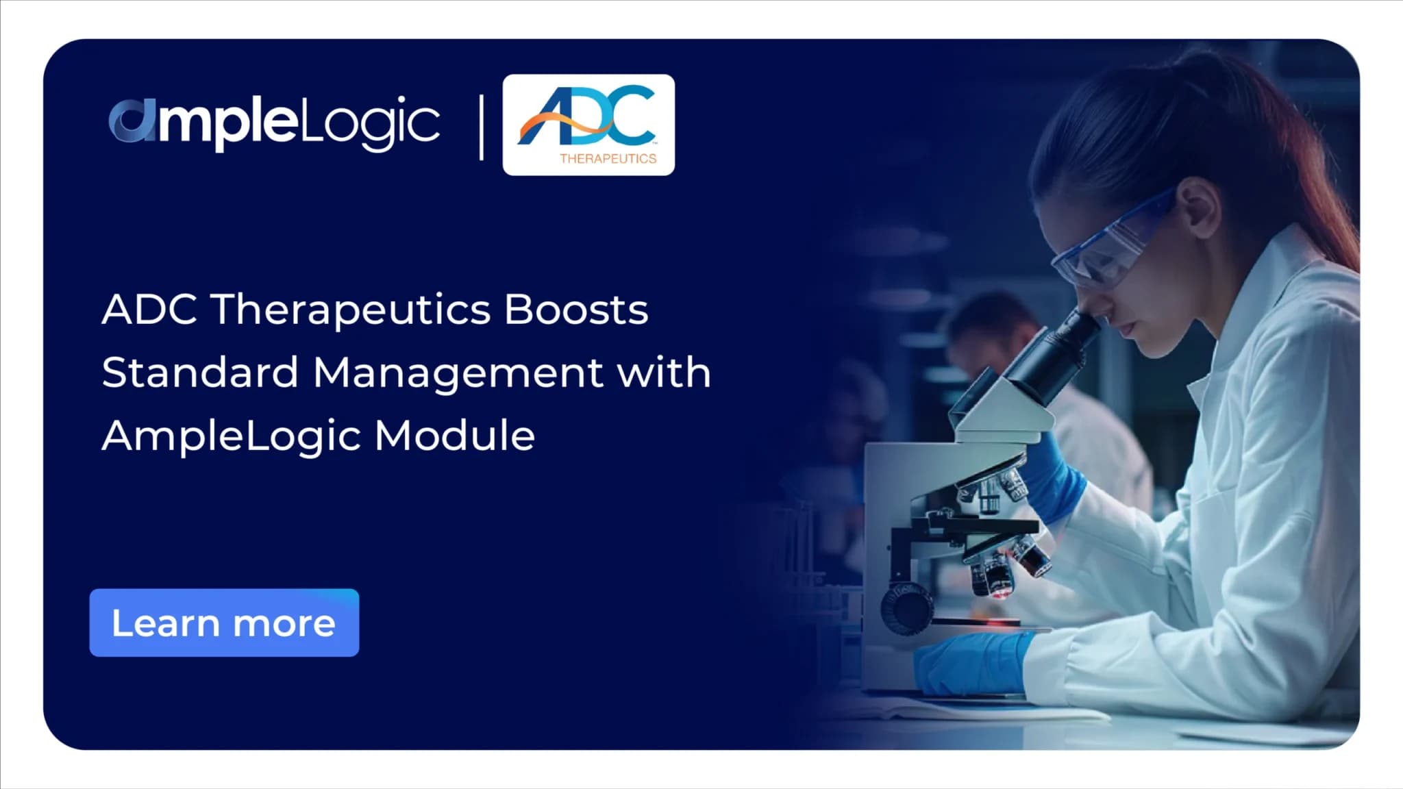 ADC Therapeutics améliore la gestion standard avec le module AmpleLogic
