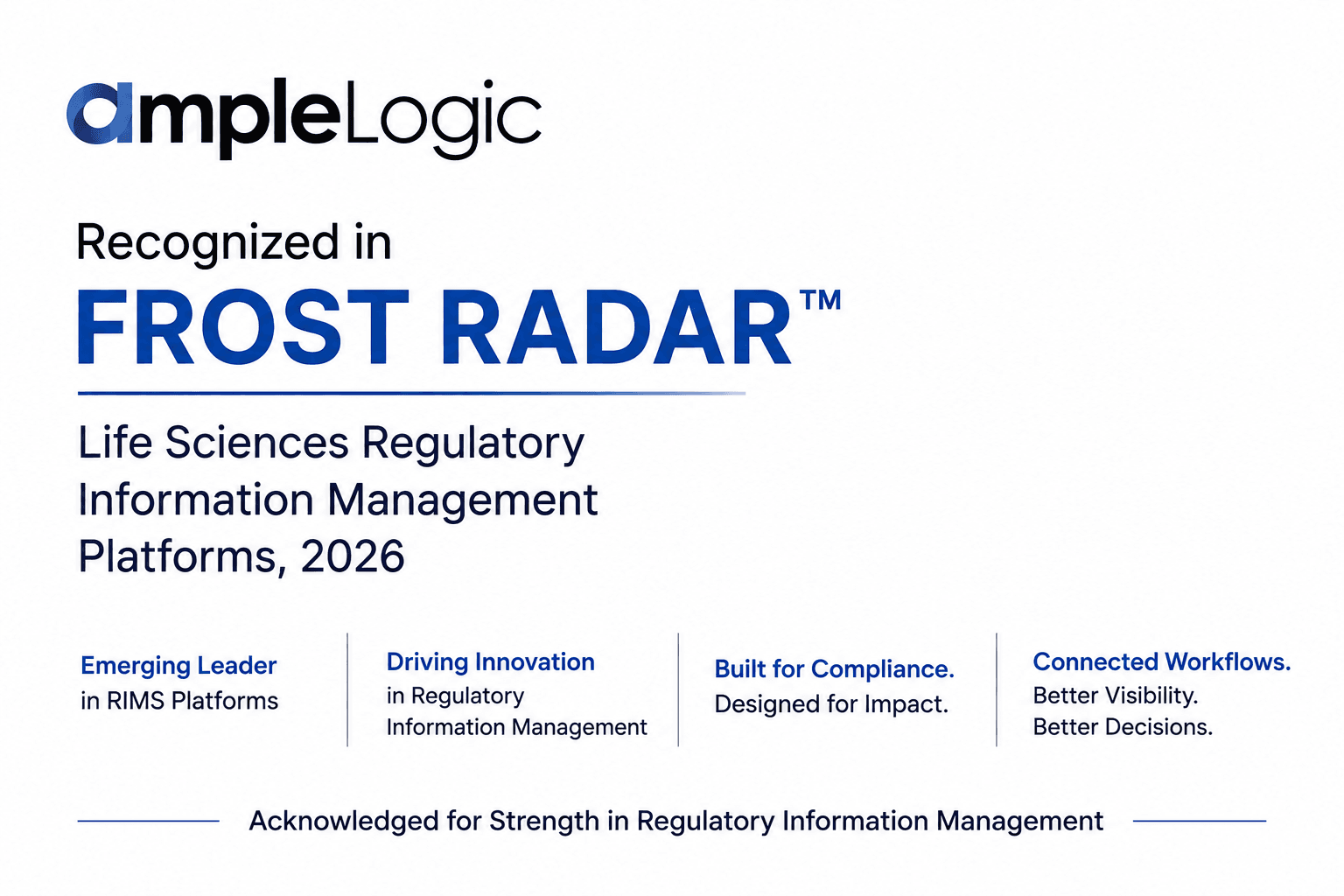 From Gartner® Recognition to Frost Radar™ Recognition: How AmpleLogic Is Advancing Digital Transformation in Life Sciences