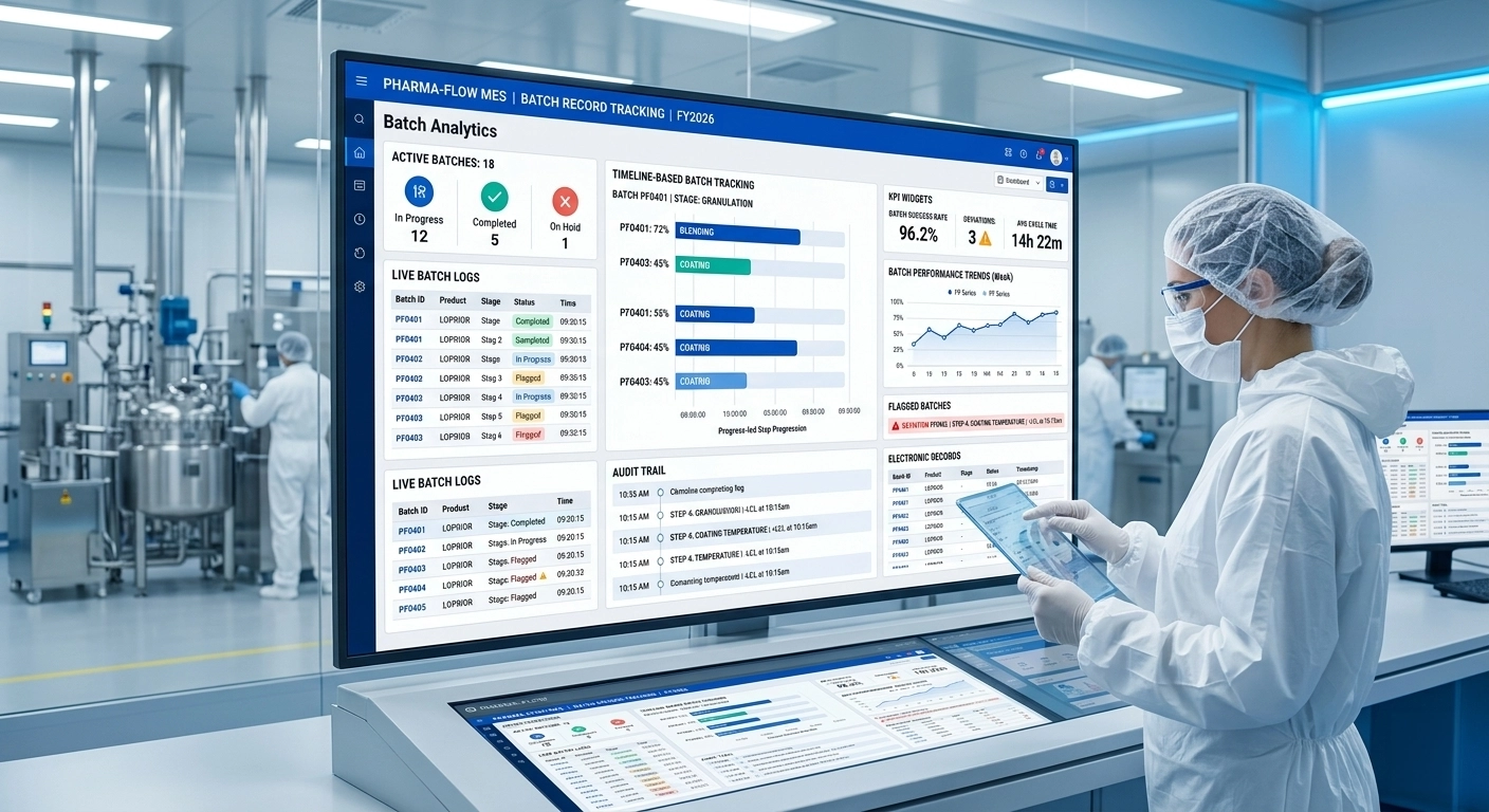 Batch Record Tracking with Pharma MES Software